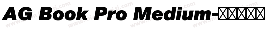 AG Book Pro Medium字体转换